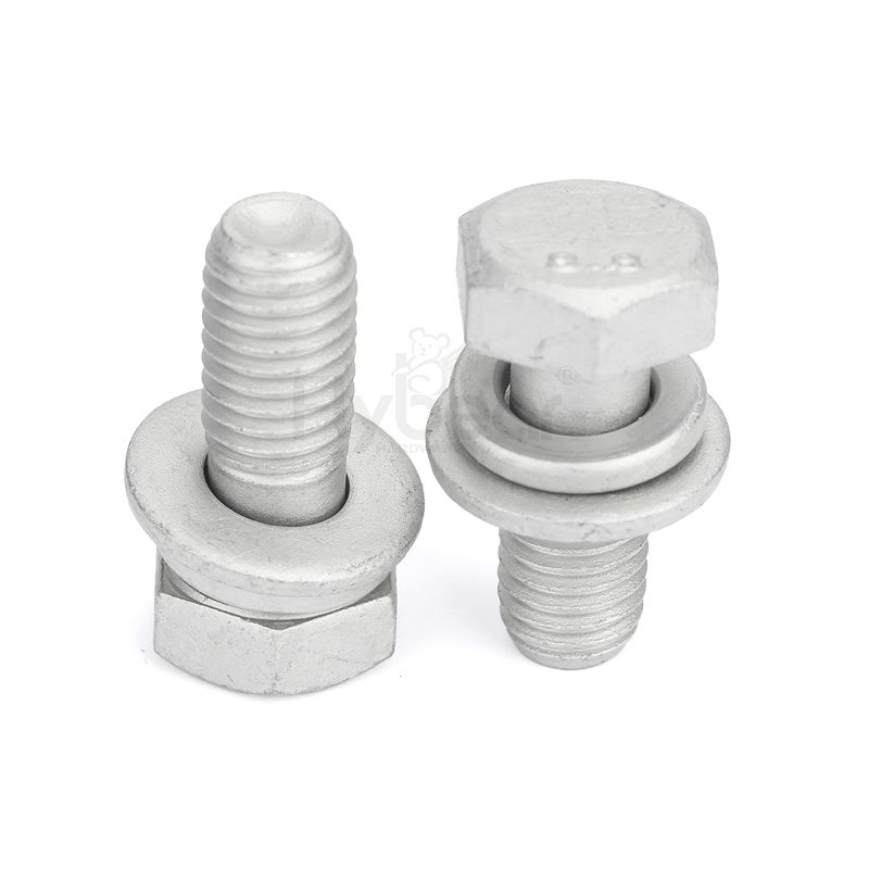 碳钢8.8级环保达克罗DACROMET(1000h)六角头带平弹垫组合螺栓GB9074.17